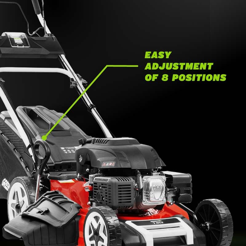 GREENCUT GLM880XE Cortacésped Gasolina Autopropulsado 53cm 224cc, 65L, Eléctrico