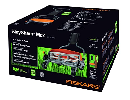Fiskars StaySharp Max Cortacésped Manual 46cm, Corte Sin Contacto - 1000591