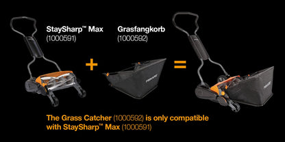 Fiskars StaySharp Max Cortacésped Manual 46cm, Corte Sin Contacto - 1000591