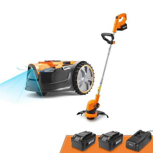 Lawnmaster OcuMow Robot Cortacésped Sin Cables 200-300m², 2 Baterías, Bajo Ruido