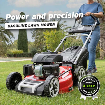 GREENCUT GLM880XE Cortacésped Gasolina Autopropulsado 53cm 224cc, 65L, Eléctrico
