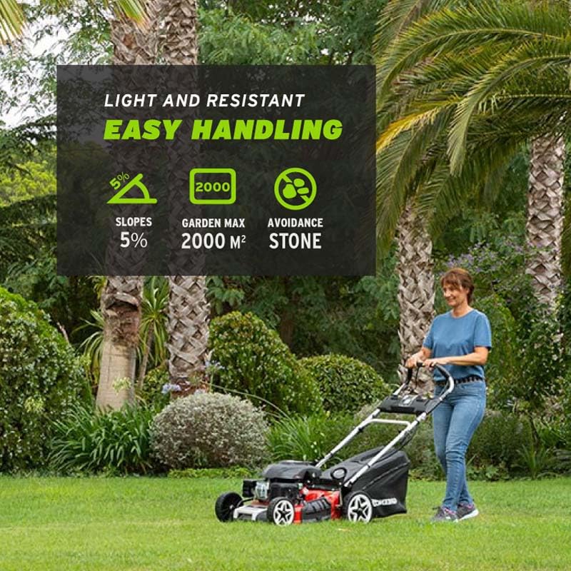 GREENCUT GLM880XE Cortacésped Gasolina Autopropulsado 53cm 224cc, 65L, Eléctrico