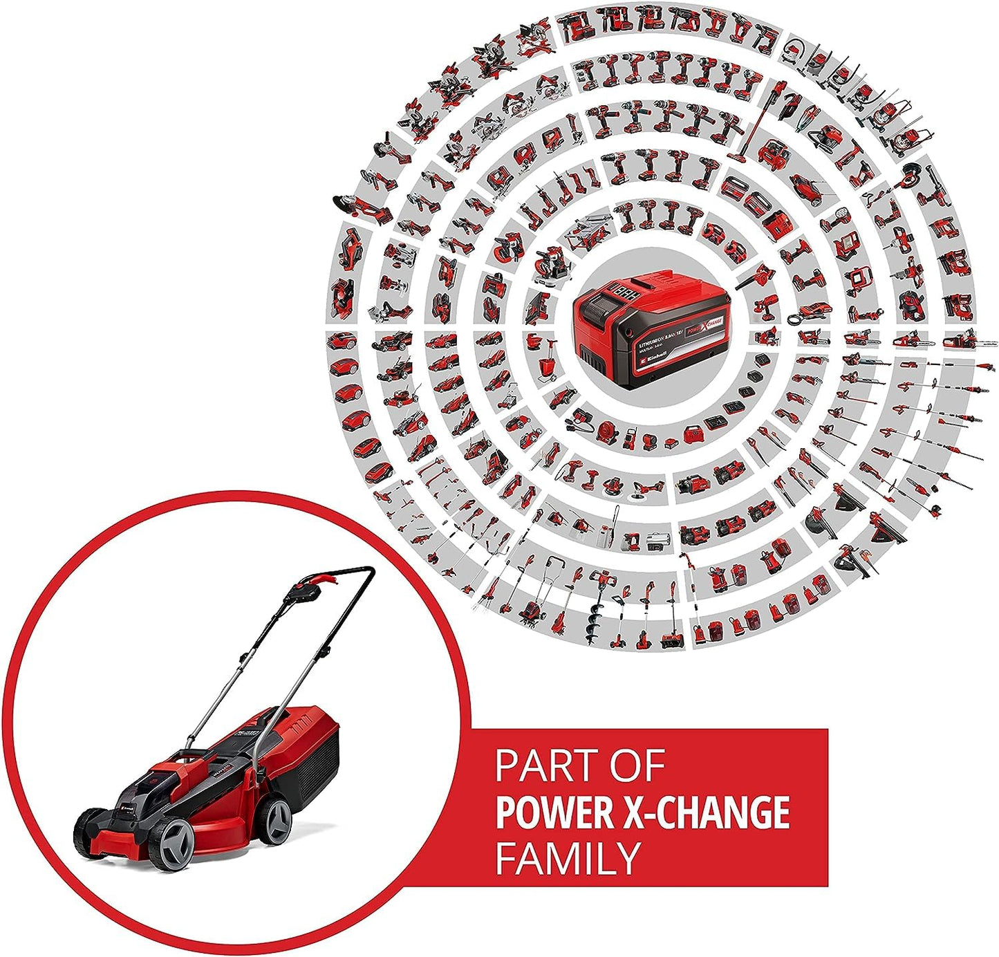 Einhell GE-CM 18/30 Li Kit Cortacésped Batería 30cm 150m², Brushless, 25L, con Batería